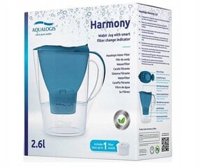 Ūdens filtra krūze Aqualogis Harmony zila 2.6L cena un informācija | Ūdens filtri | 220.lv