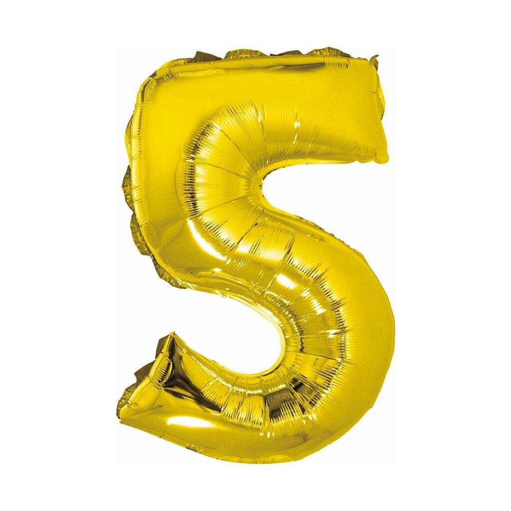 Folijas balons Nr. 5, 86cm, zelta цена и информация | Baloni | 220.lv