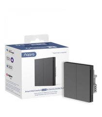Умный настенный одноклавишный выключатель Aqara H1 Smart без нейтрали WS-EUK01-G, серый цена и информация | Электрические выключатели, розетки | 220.lv