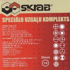 Speciālo uzgaļu komplekts Skrab, 100 pr. cena un informācija | Rokas instrumenti | 220.lv