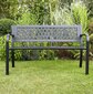 Sols ar atzveltni Go Garden, 125 x 56 cm, melns цена и информация | Dārza soli | 220.lv