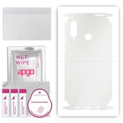 apgo uzlīmju plēves folijas vinils mugurai + sāniem saderīgs ar Huawei nova 4e, Full Body Wrap, izturīgs pret skrāpējumiem, viegli uzstādāms - Matēts caurspīdīgs cena un informācija | Ekrāna aizsargstikli | 220.lv