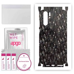 apgo uzlīmju plēves folijas vinils mugurai + sāniem saderīgs ar Huawei P30 Pro New Edition, Full Body Wrap, izturīgs pret skrāpējumiem, viegli uzstādāms - Oglekļa melnais pikseļi cena un informācija | Ekrāna aizsargstikli | 220.lv