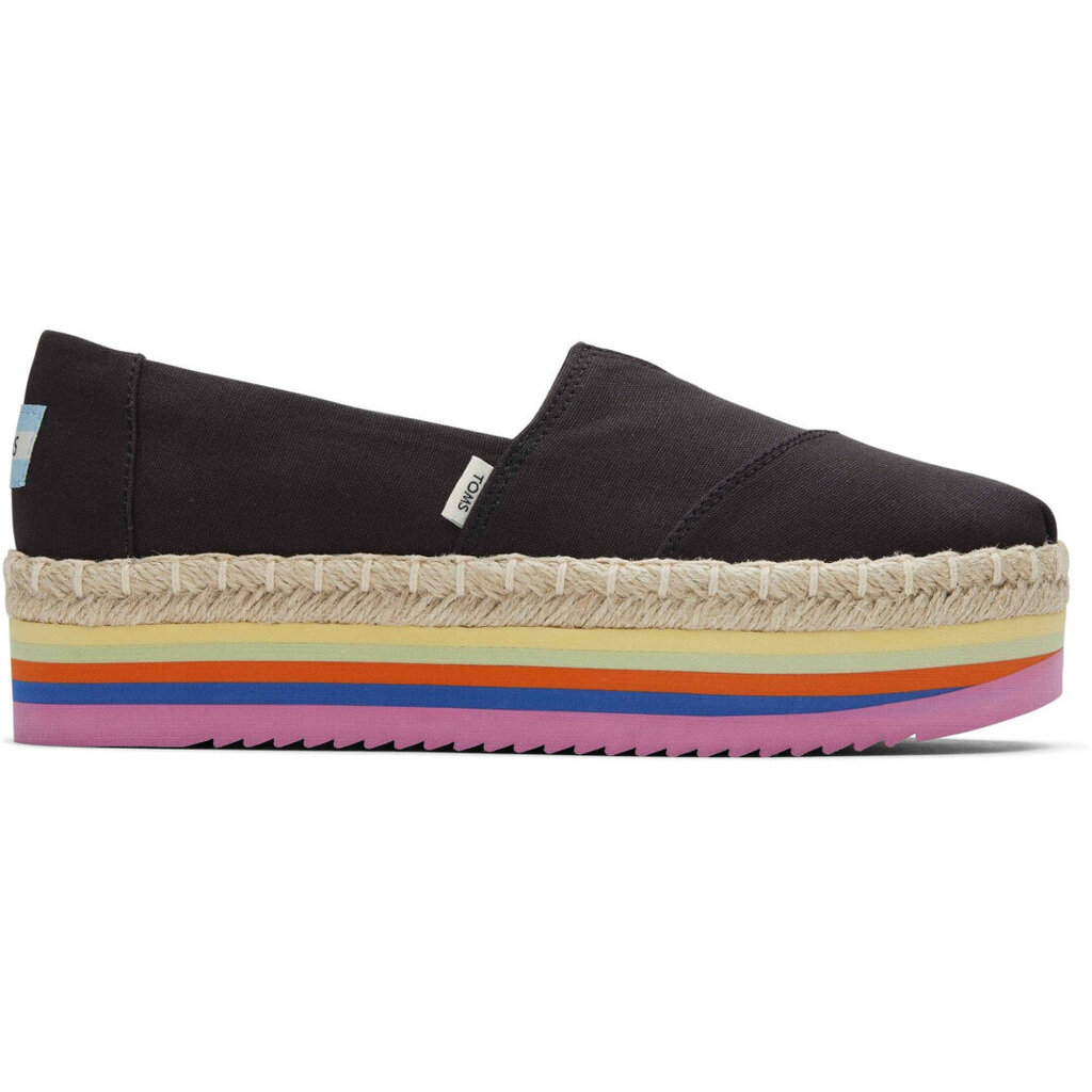 TOMS Canvas Rainbow Platform Rope High Alpargata 171864 cena un informācija | Sieviešu kurpes | 220.lv