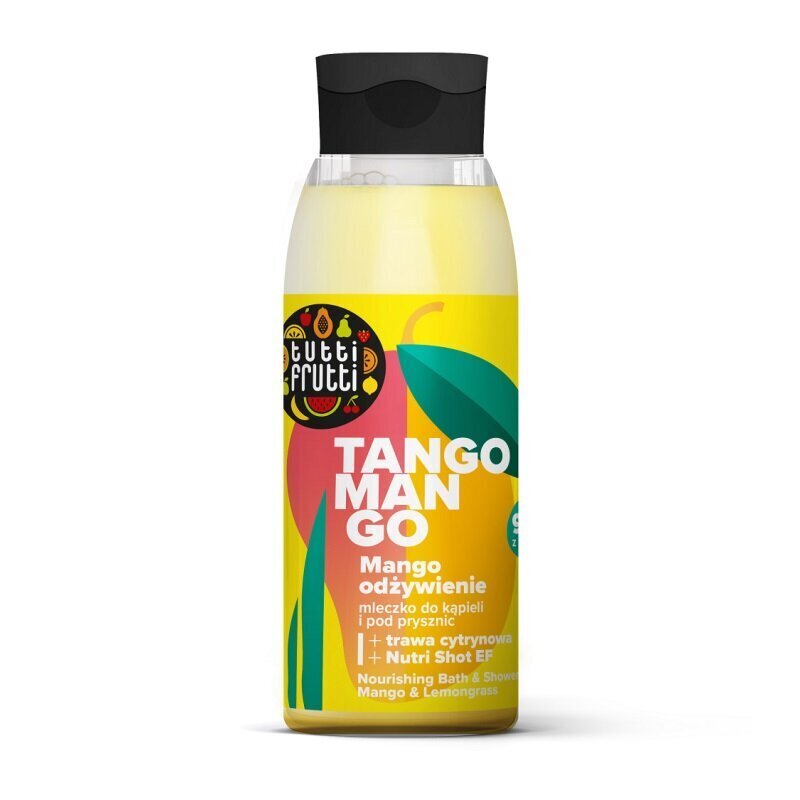 Gēls-piens vannai un dušai Farmona Tutti Frutti, Barojošs, Mango + Citronzāle, 400 ml cena un informācija | Dušas želejas, eļļas | 220.lv