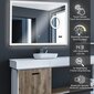Vannas istabas spogulis, 100x80 cm, balts цена и информация | Vannas istabas spoguļi | 220.lv
