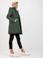 dunkelgrüne wende-übergangsjacke mit capuze цена и информация | Женские куртки | 220.lv