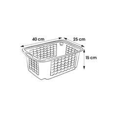 Groziņš M 40x25x15cm Fritz caurspīdīgs cena un informācija | Veļas grozi un mantu uzglabāšanas kastes | 220.lv