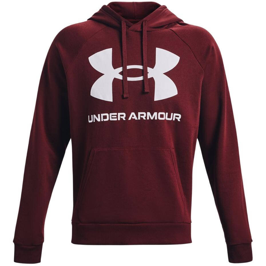 Bluza męska Under Armour Rival Fleece Big Logo HD bordowa 1357093 690 cena un informācija | Vīriešu džemperi | 220.lv