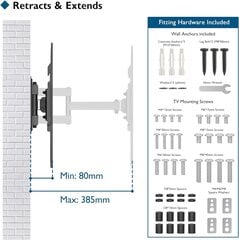 Bontec ME400 27-55" Настенное крепление для телевизоров цена и информация | Кронштейны и крепления для телевизоров | 220.lv