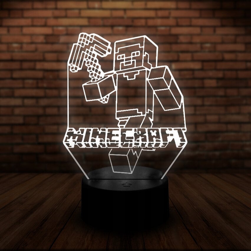 Minecraft nakts lampa bērniem цена и информация | Lampas bērnu istabai | 220.lv