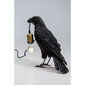 Galda lampa Crow Mat Melns cena un informācija | Galda lampas | 220.lv