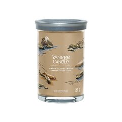 Yankee Candle Aromātiskā svece Signature tumbler large Amber - Sandalkoks 567 g cena un informācija | Sveces un svečturi | 220.lv