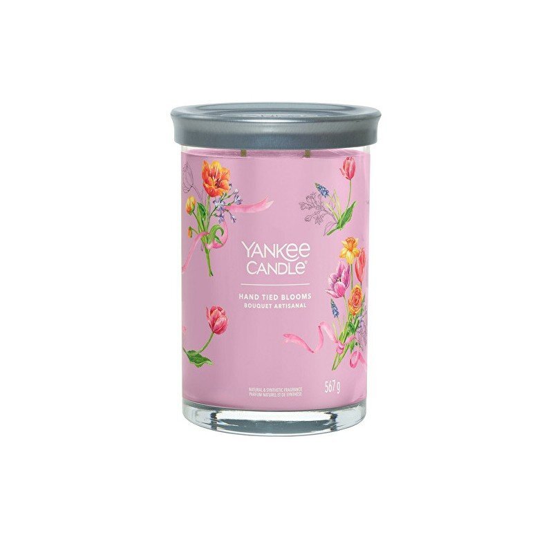 Yankee Candle Aromātiskā svece Signature tumbler large Hand Tied Blooms 567 g cena un informācija | Sveces un svečturi | 220.lv