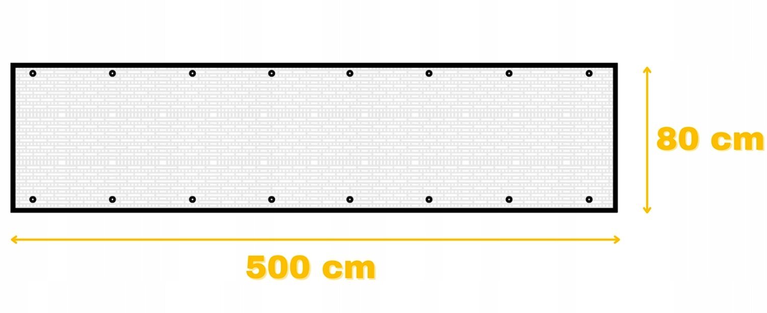 Balkona aizkars ar virvi GoGarden, 0,8 x 5 m, brūns cena un informācija | Saulessargi, markīzes un statīvi | 220.lv