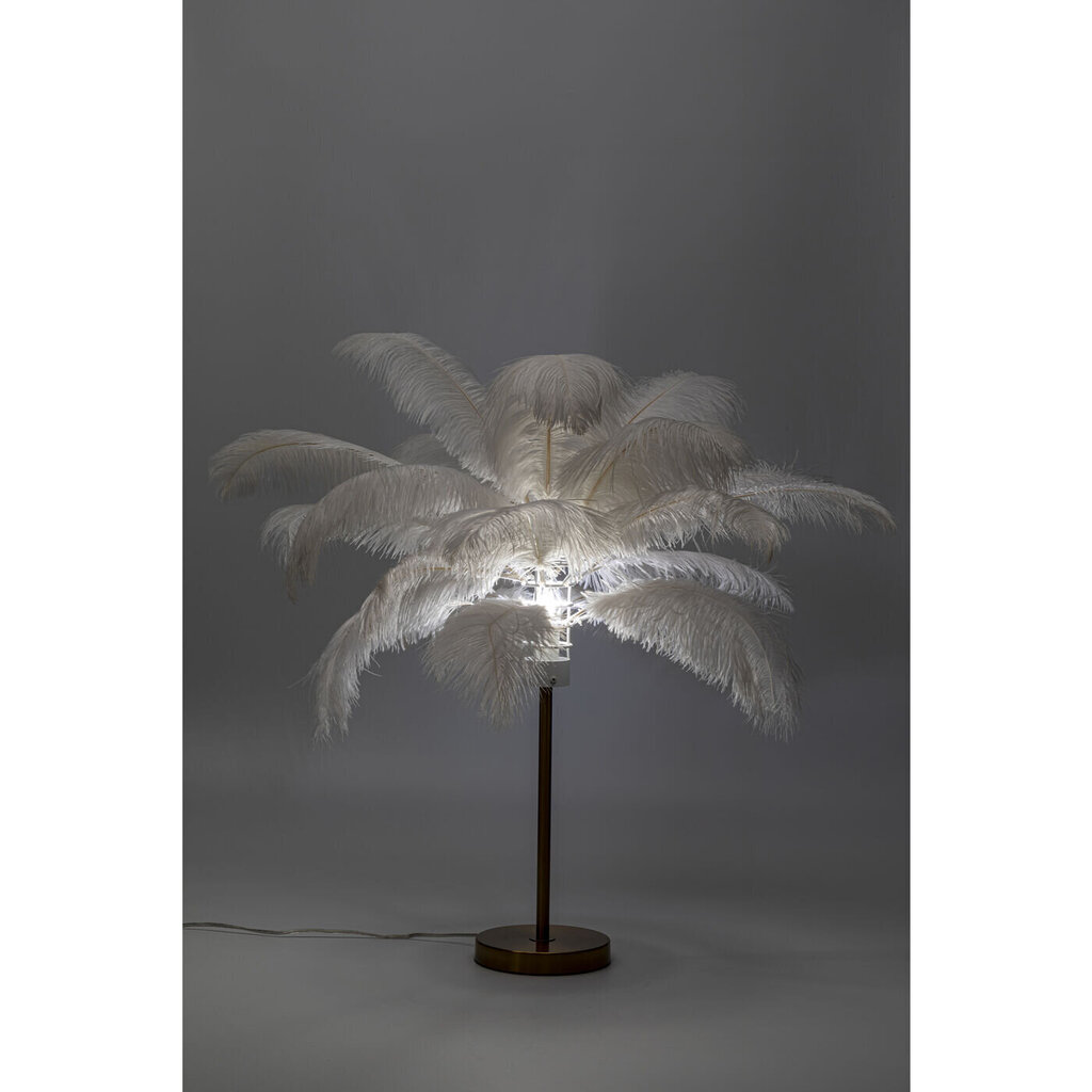Galda lampa Spalvas palma, balta, 60cm цена и информация | Galda lampas | 220.lv