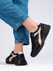Skórzane czarne sneakersy na platformie Shelovet 81495-19 цена и информация | Спортивная обувь, кроссовки для женщин | 220.lv
