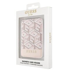 Guess Wallet Card Slot GUWMSHGCFSEP MagSafe GCube stripe różowy|pink GUWMSHGCFSEP цена и информация | Женские кошельки, держатели для карточек | 220.lv