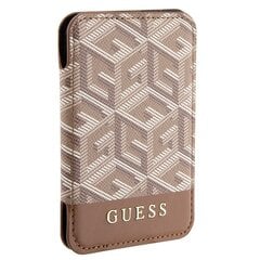 Guess Wallet Card Slot GUWMSHGCFSEW MagSafe GCube stripe brązowy|brown GUWMSHGCFSEW cena un informācija | Sieviešu somas | 220.lv