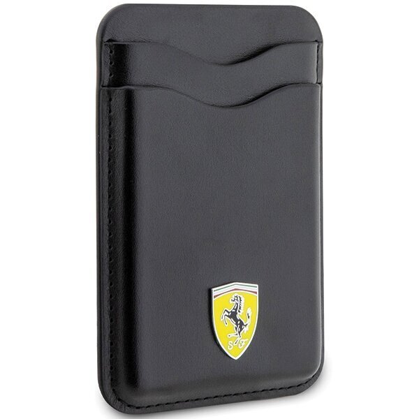 Ferrari Wallet Card Slot FEWCMRSIK czarny|black MagSafe Leather 2023 Collection FEWCMRSIK cena un informācija | Sieviešu maki, karšu maki | 220.lv