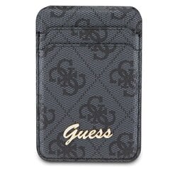 Guess Wallet Card Slot Stand GUWMSHG4SHK czarny|black MagSafe 4G Classic Logo GUWMSHG4SHK cena un informācija | Sieviešu maki, karšu maki | 220.lv