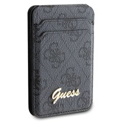 Guess Wallet Card Slot Stand GUWMSHG4SHK czarny|black MagSafe 4G Classic Logo GUWMSHG4SHK cena un informācija | Sieviešu maki, karšu maki | 220.lv