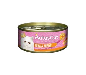 Aatas Cat Tantalizing Tuna&Shrimp беззерновой влажный корм для кошек, 80 г x 24 цена и информация | Консервы для котов | 220.lv