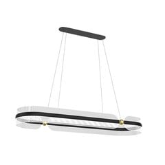 Italux piekaramā lampa Sopla PND-63728-56W-3K-BK-GD cena un informācija | Lustras | 220.lv