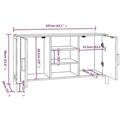 Kumode vidaXL, 107x38x60 cm, balta cena un informācija | Skapīši viesistabai | 220.lv