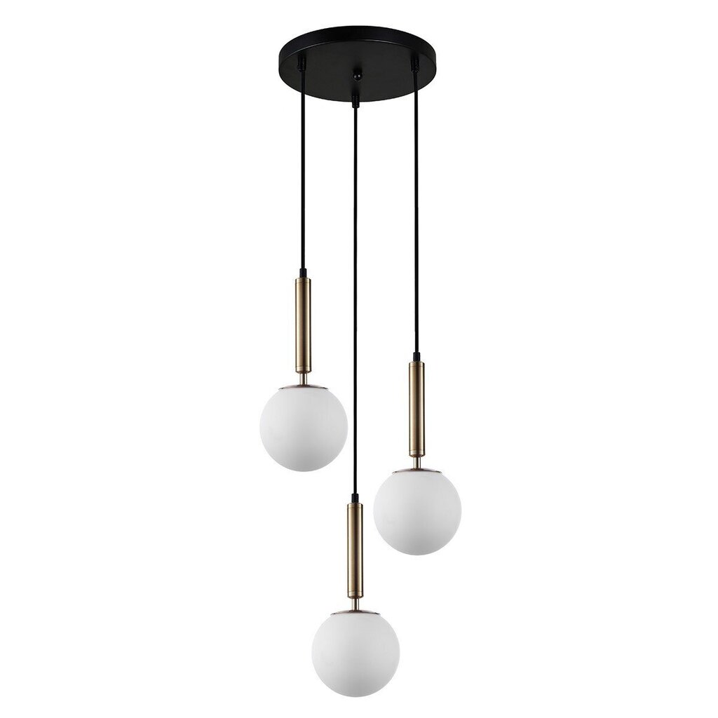 Italux piekaramā lampa Ravena PND-2324-3A GD+OPAL cena un informācija | Lustras | 220.lv