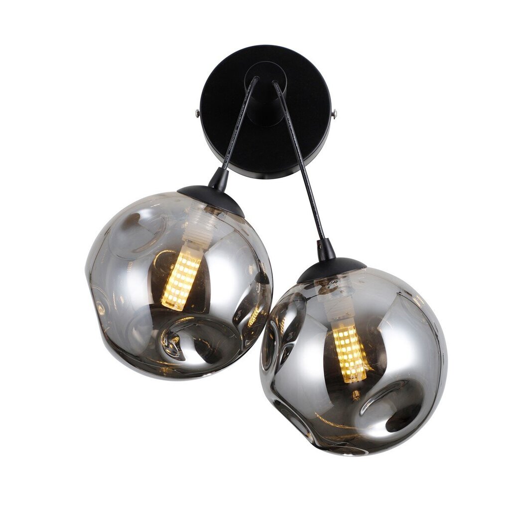 Italux sienas lampa Perlos WL-54456-2A-BK-SMG цена и информация | Sienas lampas | 220.lv