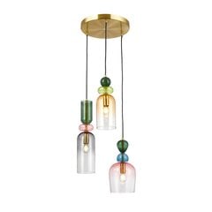 Italux piekaramā lampa Manso PND-37462-3A-MC-GD cena un informācija | Lustras | 220.lv