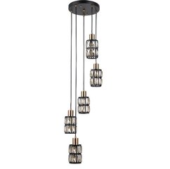 Italux piekaramā lampa Menfi PND-44236-5-BK-GD cena un informācija | Lustras | 220.lv