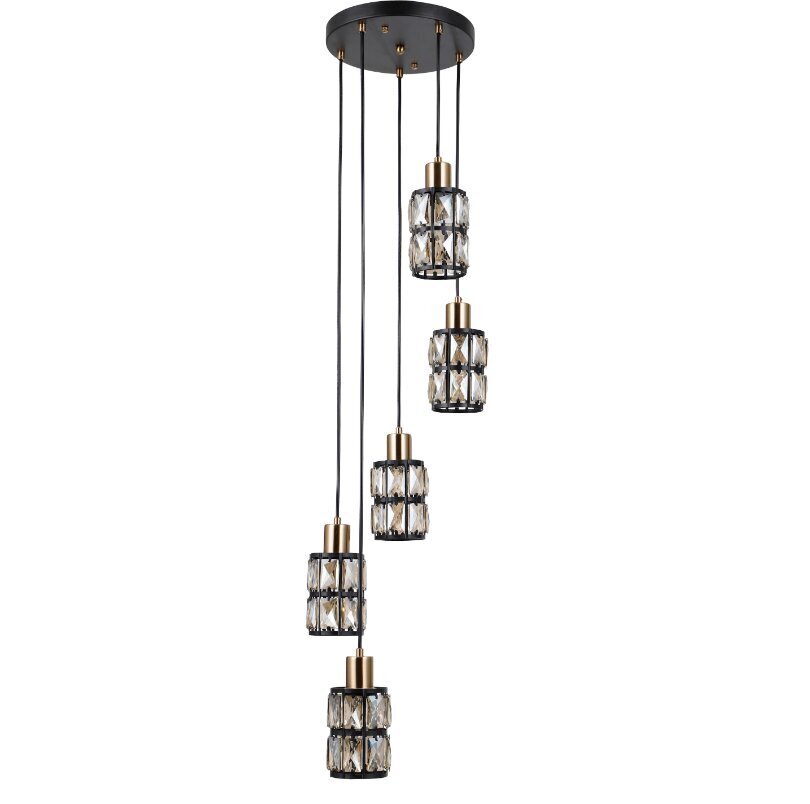 Italux piekaramā lampa Menfi PND-44236-5-BK-GD cena un informācija | Lustras | 220.lv