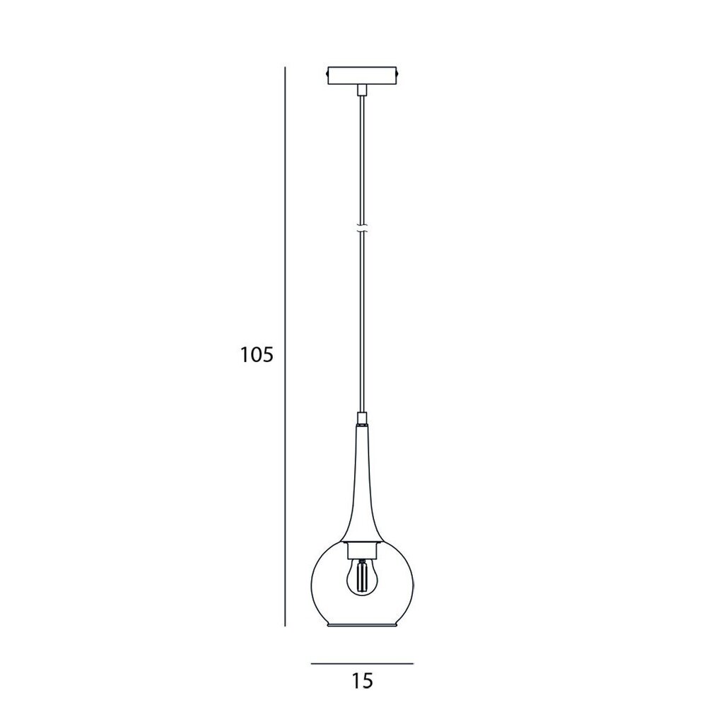 Italux piekaramā lampa Favera PND-42361-1-BRO-AMB cena un informācija | Lustras | 220.lv