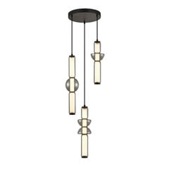 Italux piekaramā lampa Bruni PND-27372-3A-57W-BK cena un informācija | Lustras | 220.lv