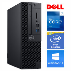 Dell 3070 SFF i7-9700 8GB 256SSD M.2 NVME DVD WIN11Pro cena un informācija | Stacionārie datori | 220.lv