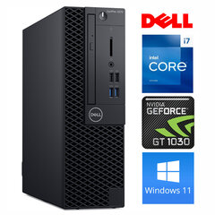 Dell 3070 SFF i7-9700 8GB 256SSD M.2 NVME+1TB GT1030 2GB DVD WIN11Pro cena un informācija | Stacionārie datori | 220.lv