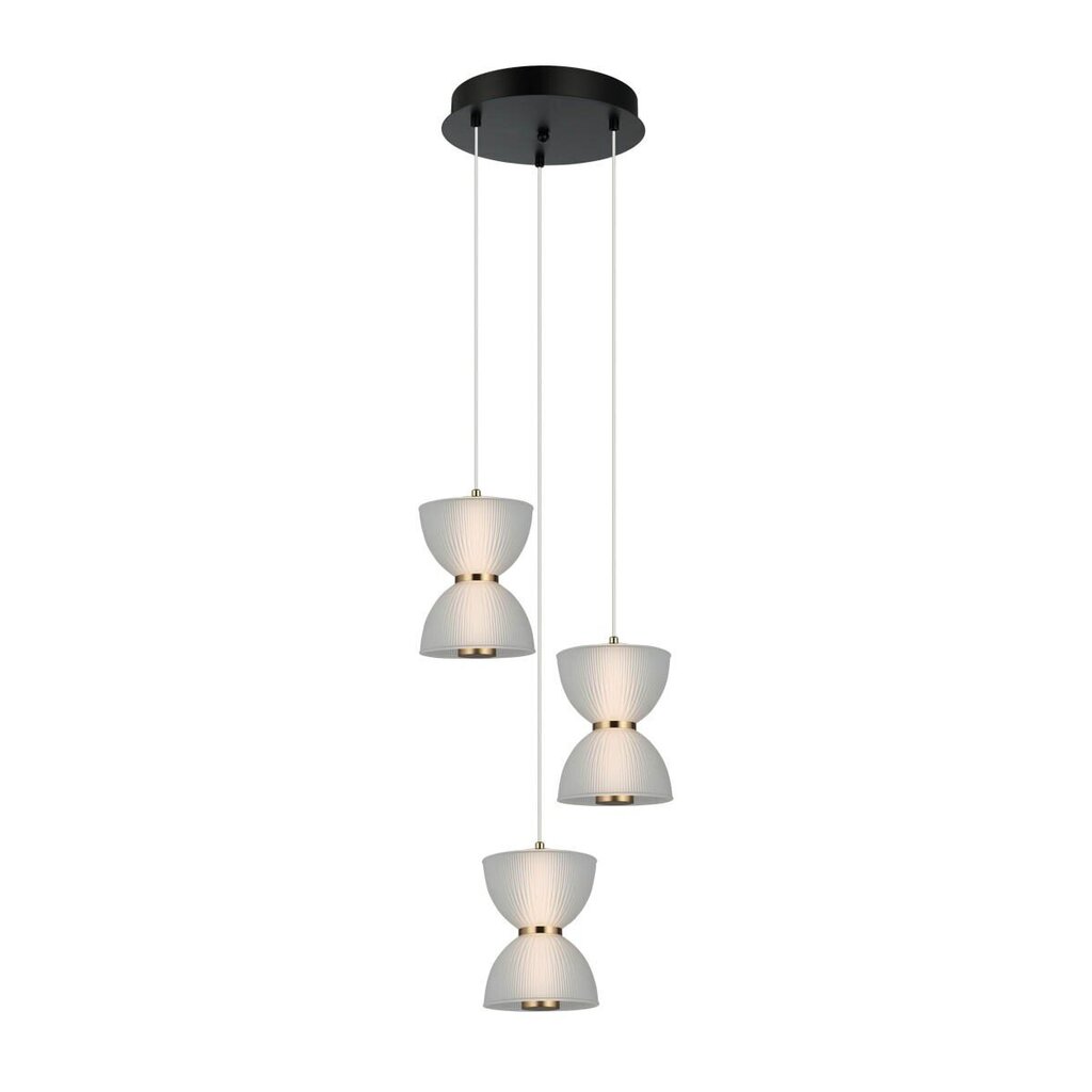 Italux piekaramā lampa Tica PND-83949-3-BK cena un informācija | Lustras | 220.lv