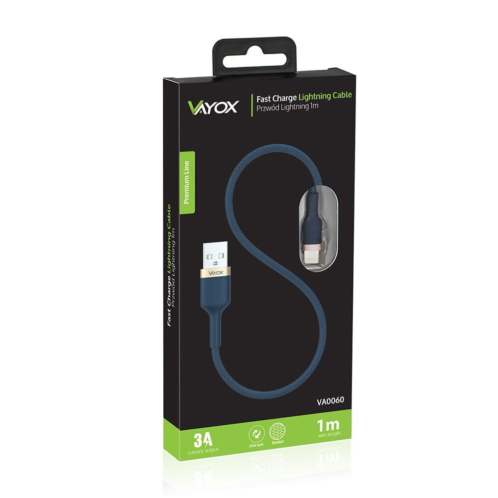 Vayox VA0060, USB - Lightning, 1 m cena un informācija | Savienotājkabeļi | 220.lv