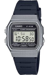 Zegarek Męski CASIO F-91WM-1BDF cena un informācija | Vīriešu pulksteņi | 220.lv