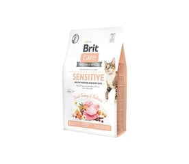 Brit Care Cat GF Sensitive Healthy Digestion&Delicate Taste сухой корм для кошек с чувствительным пищеварением, 0,4 кг цена и информация | Сухой корм для кошек | 220.lv