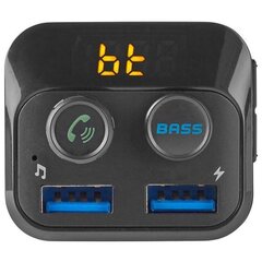 NEDIS FM raidītājs do auta/ Hands free volání/ 1.0 "/ LED obrazovka/ Bluetooth 5.0/ 12-24 V DC/ 2.4 A/ 2x USB/ černý cena un informācija | FM Modulatori | 220.lv