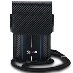 BMW Torebka BMPSP15XMSCAKL Wallet Bag czarny|black Carbon Blue Stripes BMPSP15XMSCAKL cena un informācija | Sieviešu somas | 220.lv