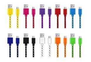 ESPERANZA EB175VY cable MICRO USB 2.0 A-B M/M OPLOT 1.0 M cena un informācija | Savienotājkabeļi | 220.lv