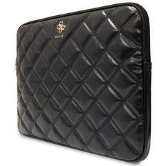 Guess Sleeve GUCS16ZPSQSSGK 16" czarny|black Quilted 4G GUCS16ZPSQSSGK cena un informācija | Sieviešu somas | 220.lv