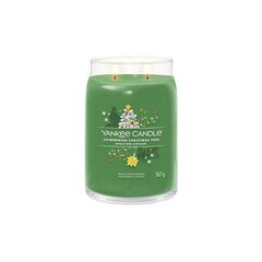 Yankee Candle Aromatinė žvakė Signatūrinė stiklinė didelė "Shimmering Christmas Tree" 567 g цена и информация | Подсвечники, свечи | 220.lv