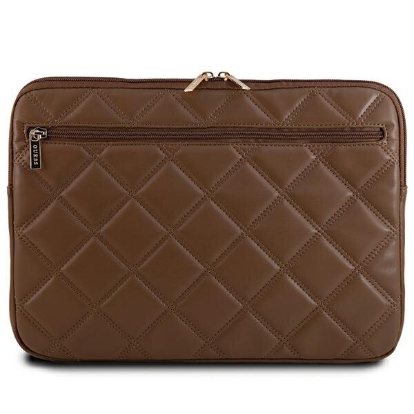 Guess Sleeve GUCS14ZPSQSSGW 14" brązowy|brown Quilted 4G GUCS14ZPSQSSGW cena un informācija | Sieviešu somas | 220.lv