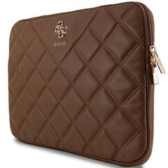 Guess Sleeve GUCS14ZPSQSSGW 14" brązowy|brown Quilted 4G GUCS14ZPSQSSGW цена и информация | Женские сумки | 220.lv