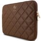 Guess Sleeve GUCS14ZPSQSSGW 14" brązowy|brown Quilted 4G GUCS14ZPSQSSGW cena un informācija | Sieviešu somas | 220.lv